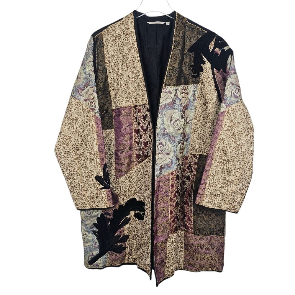 Soft Surroundings 5CR42 Renaissance Quilted Patchwork Tapestry Jacket 2X